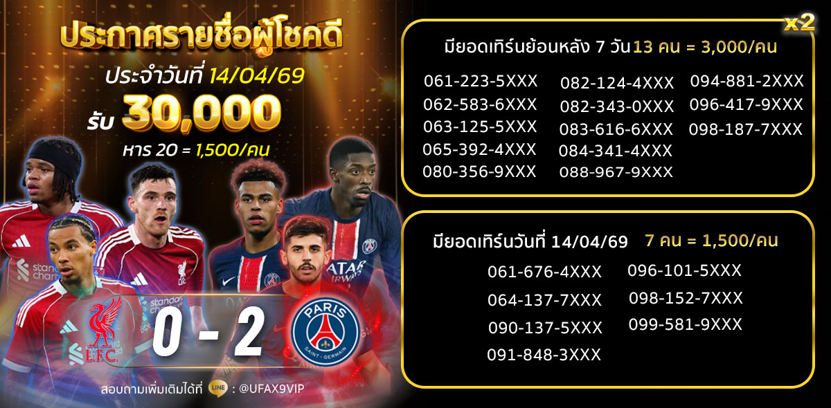 ประกาศรายชื่อทายผลบอล