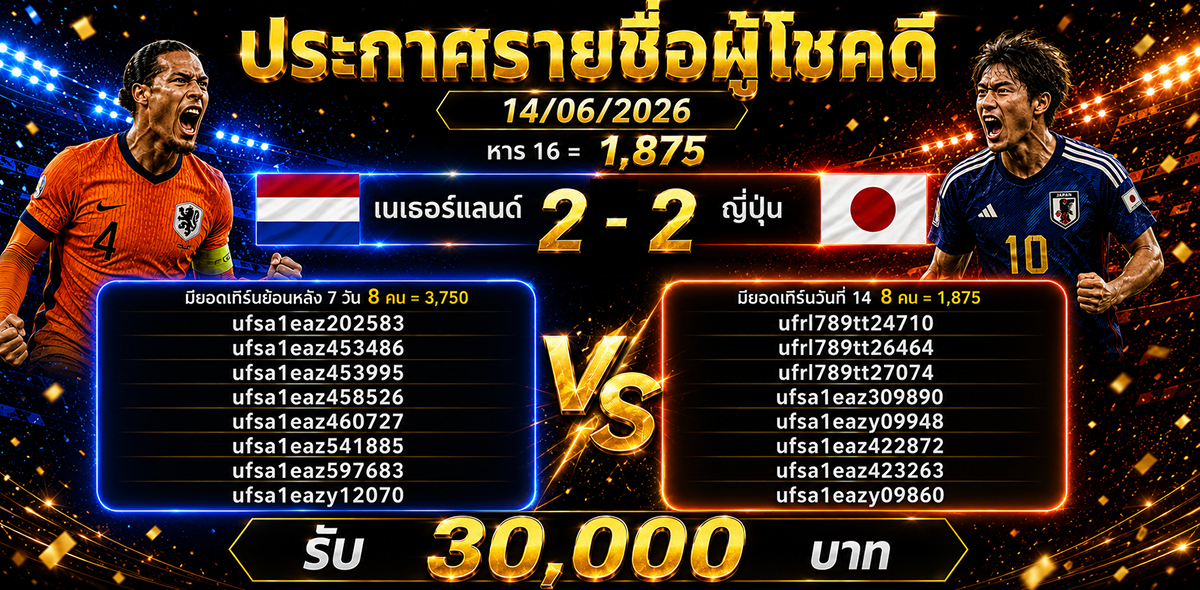ประกาศรายชื่อทายผลบอล